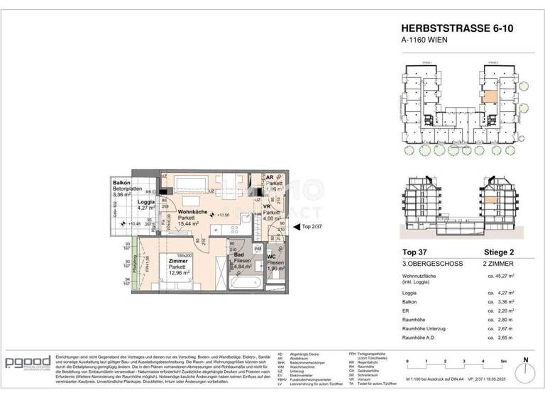 Wohnung zum Kauf 311.800 € 2 Zimmer 41 m² 3. Geschoss frei ab 01.09.2028 Wien 1160