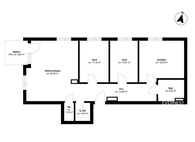 Wohnung zum Kauf - Erstbezug 451.500 € 4 Zimmer 88 m² Weende Göttingen 37075