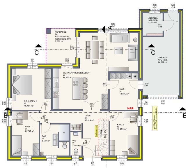 Bungalow zum Kauf provisionsfrei 459.000 € 4 Zimmer 127 m²<br/>Wohnfläche 839 m²<br/>Grundstück Wippingen 26892