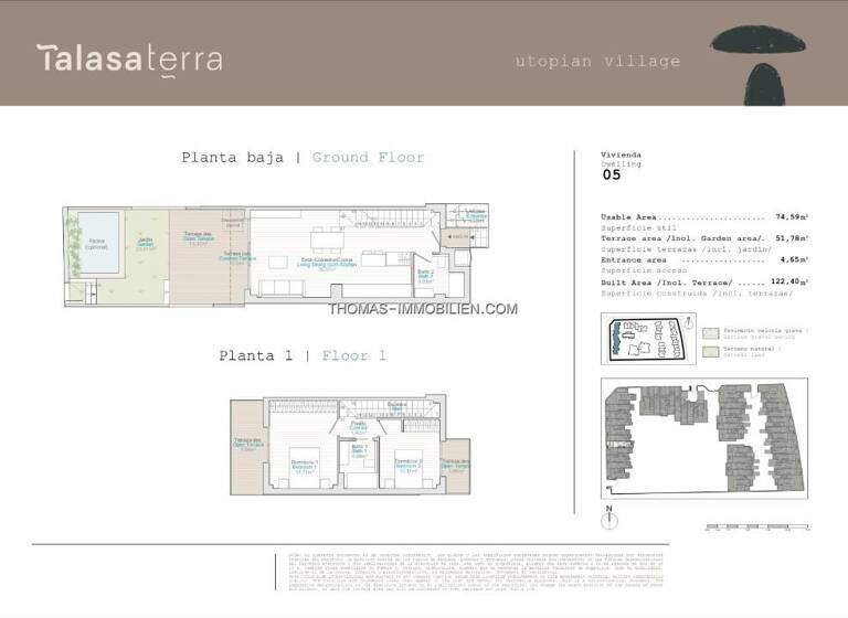 Reihenmittelhaus zum Kauf 350.000 € 4 Zimmer 75 m² 56 m² Grundstück El Vergel 03770