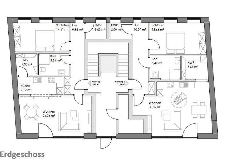 Wohnung zum Kauf 395.500 € 3 Zimmer 75,8 m² 3. Geschoss Abdenastraße 2 Stadtzentrum Emden 26721