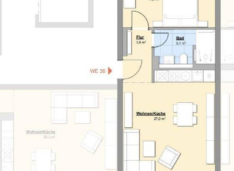 Wohnung zur Miete 915 € 2 Zimmer 63,1 m² frei ab 01.05.2026 Bayrische Straße 8b Südvorstadt-West Dresden 01069