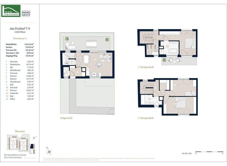 Haus zum Kauf - Erstbezug 735.081 € 4 Zimmer 116,3 m² Am Freihof 7-9 Wien 1220