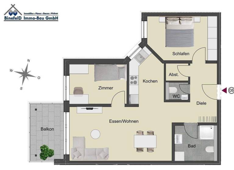 Wohnung zum Kauf provisionsfrei 287.800 € 3 Zimmer 70,9 m² Donaueschingen 78166