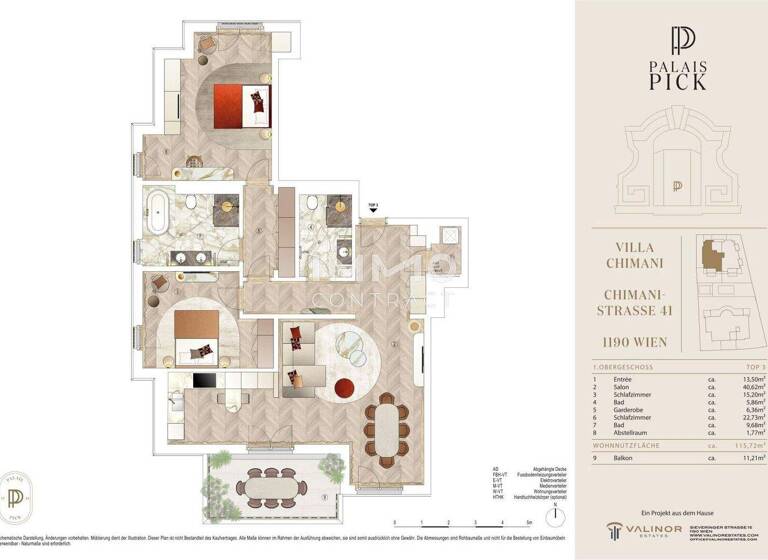 Wohnung zum Kauf - Erstbezug 1.540.000 € 3 Zimmer 115 m² Wien 1190