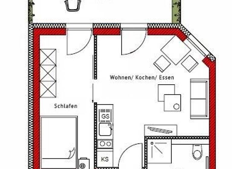 Wohnung zum Kauf 255.000 € 2 Zimmer 43,4 m²<br/>Wohnfläche EG<br/>Geschoss Eutritzsch Leipzig 04129