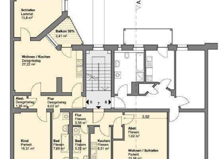 Studio zur Miete 460 € 1 Zimmer 40 m² 2. Geschoss frei ab 01.06.2026 Pestalozzistr.1 Stadtfeld West Magdeburg 39110