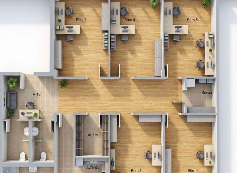 Bürogebäude zur Miete provisionsfrei 1.900 € 4 Zimmer 190 m² Bürofläche teilbar von 25 m² bis 190 m² Gießerallee 33 Willich 47877