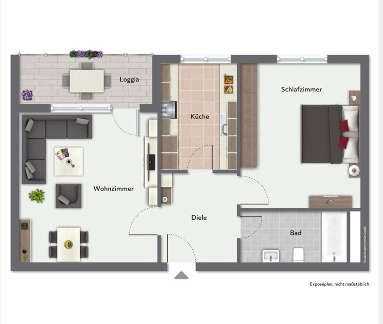 Wohnung zum Kauf provisionsfrei 340.000 € 2 Zimmer 59 m²<br/>Wohnfläche 2.<br/>Geschoss Kendenicher Straße 83 Zollstock Köln 50969