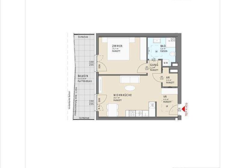 Penthouse zum Kauf - Erstbezug 355.000 € 2 Zimmer 49,2 m² 7. Geschoss Kohldorfer Straße 96 St. Martin Klagenfurt am Wörthersee 9020