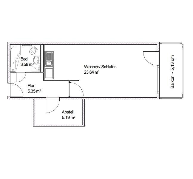 Wohnung zur Miete 363 € 1 Zimmer 40,3 m²<br/>Wohnfläche 10.<br/>Geschoss Zollstraße 1 Werder Magdeburg 39114