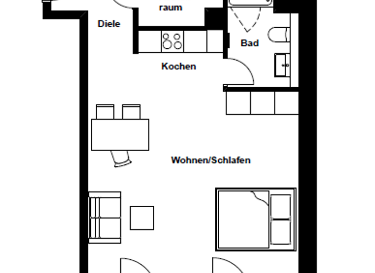 Studio zur Miete 1.175 € 1 Zimmer 46 m² 5. Geschoss Wandalenweg 5 Hammerbrook Hamburg 20097