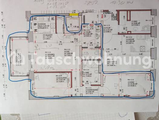 Wohnung zur Miete Tauschwohnung 890 € 3 Zimmer 87 m² 4. Geschoss Zentrum-Nord Leipzig 04105