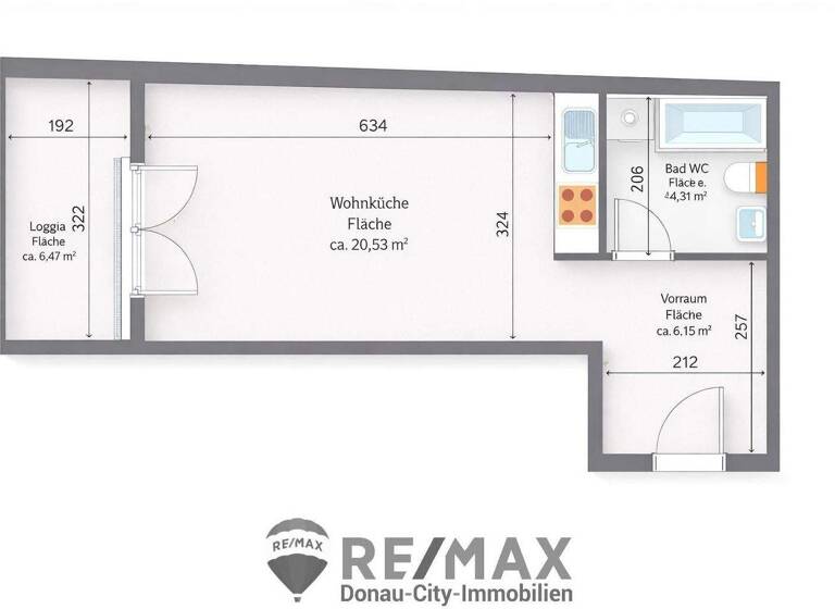 Studio zum Kauf 189.000 € 1 Zimmer 37 m² 2. Geschoss Wien 1110