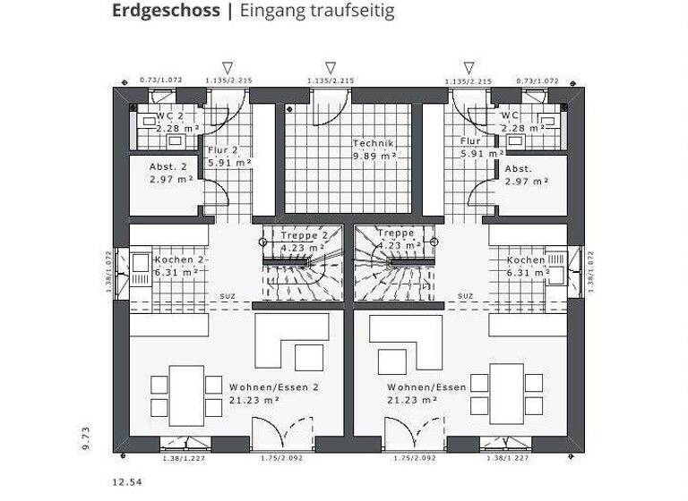 Doppelhaushälfte zum Kauf provisionsfrei 586.000 € 10 Zimmer 191 m² 690 m² Grundstück Sandloh Essen (Oldenburg) 49632