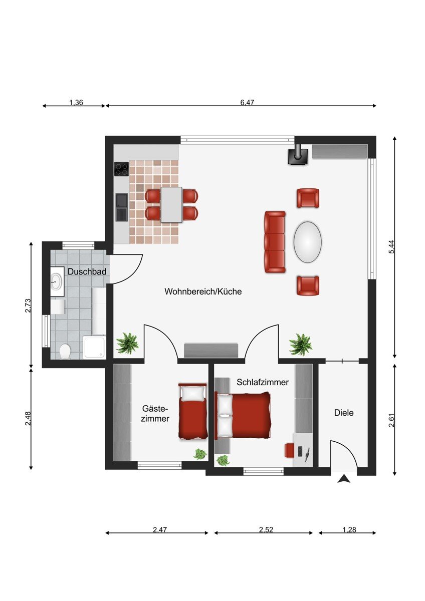 Bungalow zum Kauf 124.750 € 3 Zimmer 55 m²<br/>Wohnfläche 400 m²<br/>Grundstück Auf dem Hasenberg 43 Schönlage Weitendorf 19412