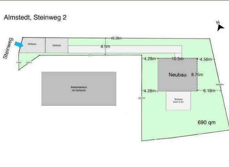 Einfamilienhaus zum Kauf provisionsfrei 237.850 € 4 Zimmer 124 m² 690 m² Grundstück Almstedt Sibbesse 31079