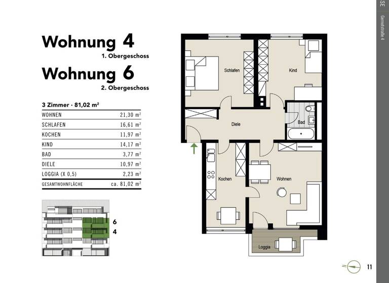 Wohnung zum Kauf provisionsfrei 459.000 € 3 Zimmer 81 m² 2. Geschoss frei ab sofort Gernotstraße 4 Mauenheim Köln 50739