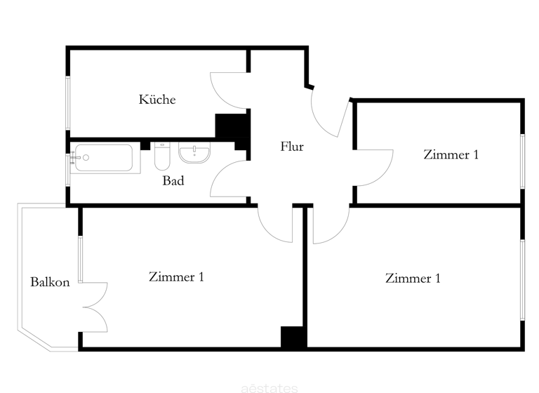 Wohnung zum Kauf 427.000 € 2,5 Zimmer 66 m² 1. Geschoss Barmbek-Süd Hamburg 22083