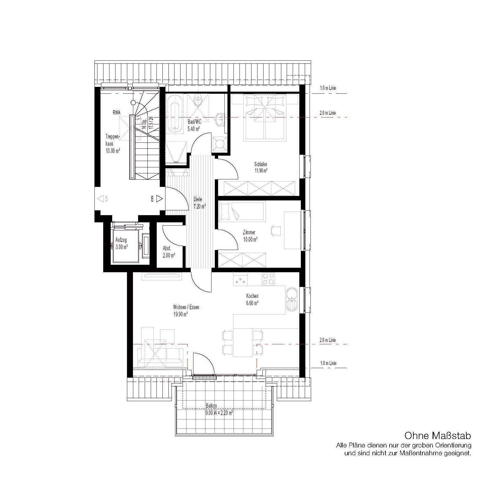 Wohnung zum Kauf provisionsfrei 405.800 € 3 Zimmer 68,2 m²<br/>Wohnfläche 2.<br/>Geschoss ab sofort<br/>Verfügbarkeit Uttenreuth Uttenreuth 91080