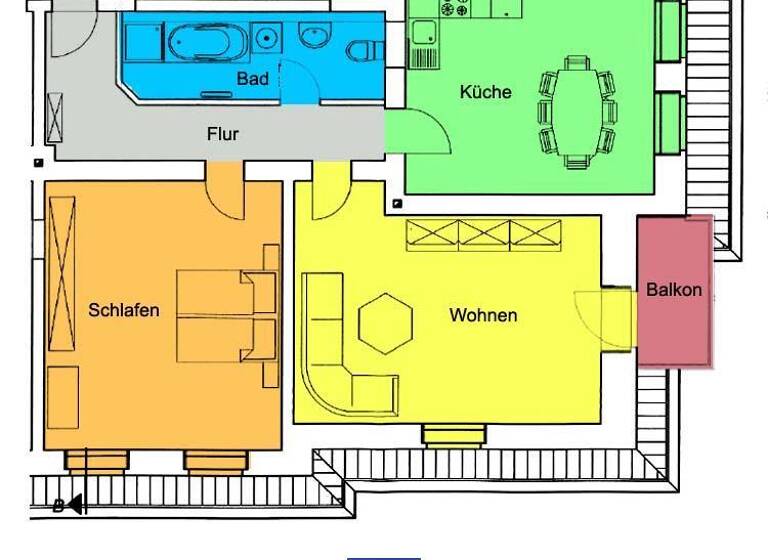 Wohnung zur Miete 492 € 2 Zimmer 89,4 m²<br/>Wohnfläche Dachgeschoss<br/>Geschoss 01.08.2025<br/>Verfügbarkeit Gröba Riesa 01591