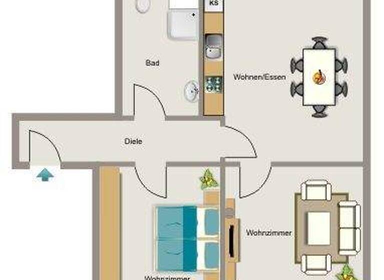 Wohnung zur Miete 436 € 2,5 Zimmer 50,7 m² 1. Geschoss Scharnhölzstraße 115 Batenbrock Bottrop 46238