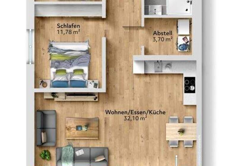 Wohnung zum Kauf provisionsfrei 379.000 € 3 Zimmer 77,7 m² 1. Geschoss Bohlingen Singen 78224