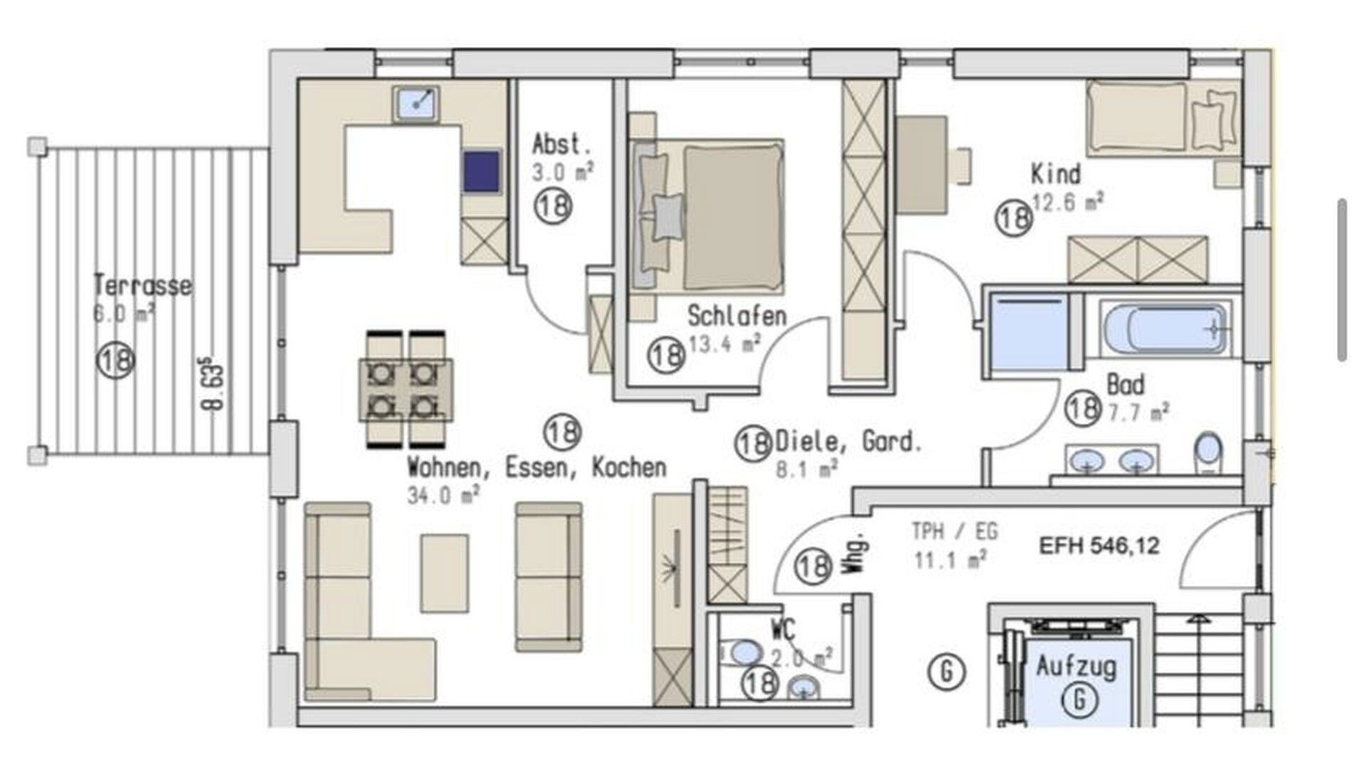 Wohnung zur Miete 1.150 € 3 Zimmer 86 m²<br/>Wohnfläche EG<br/>Geschoss 01.01.2025<br/>Verfügbarkeit Oberer Erbisberg 41 Mergelstetten Heidenheim 89522