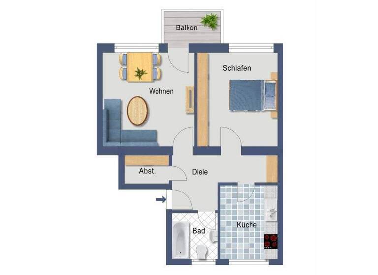 Wohnung zum Kauf provisionsfrei 271.300 € 3 Zimmer 77 m² 1. Geschoss Etzelstraße 233 Weidenpesch Köln 50739