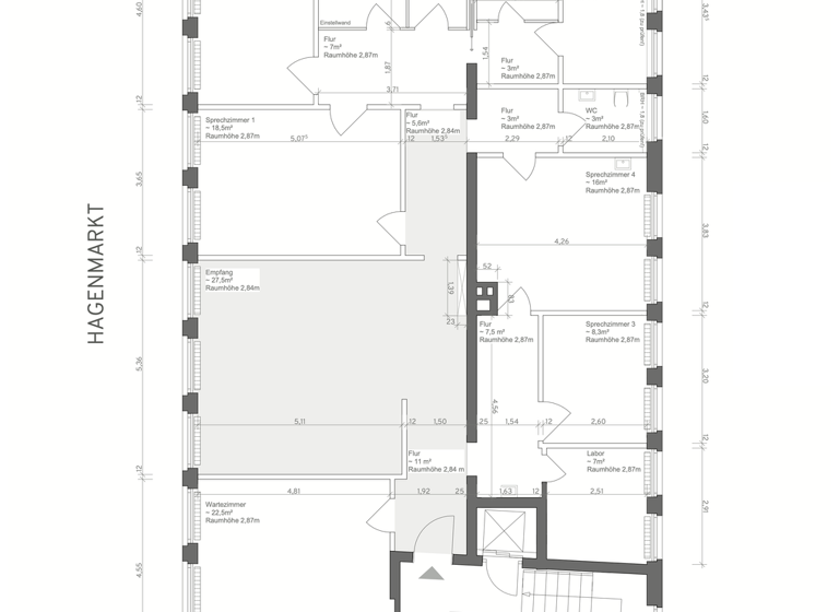 Praxisfläche zur Miete 1.730 € 178 m² Bürofläche Innenstadt Braunschweig 38100