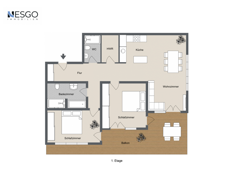 Wohnung zum Kauf 850.000 € 3 Zimmer 95 m² 1. Geschoss frei ab sofort Tunnelstraße 43 Friedrichshain Berlin 10245