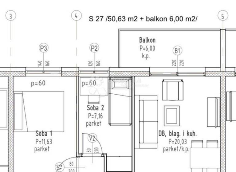 Wohnung zum Kauf 155.527 € 3 Zimmer 53 m² 2. Geschoss Velika Gorica