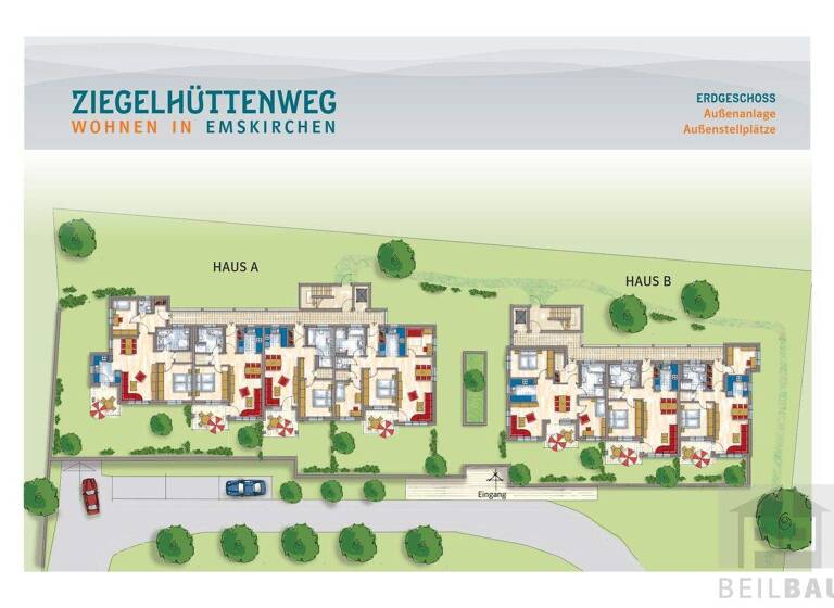 Penthouse zum Kauf - Erstbezug provisionsfrei 3,5 Zimmer 113,6 m² 2. Geschoss Ziegelhüttenweg 14 Emskirchen 91448