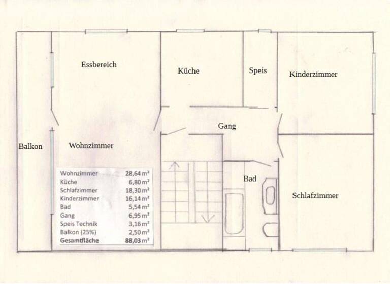 Wohnung zur Miete 1.230 € 3 Zimmer 88 m² 1. Geschoss Attaching Freising 85356