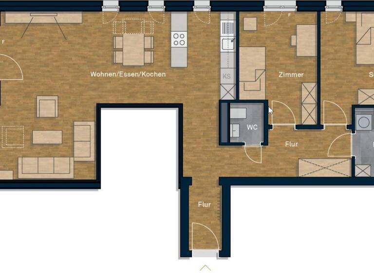 Wohnung zur Miete 1.336 € 3 Zimmer 100,7 m² 1. Geschoss frei ab sofort Nürnberger Straße 153 Erlangen-Süd Erlangen 91052
