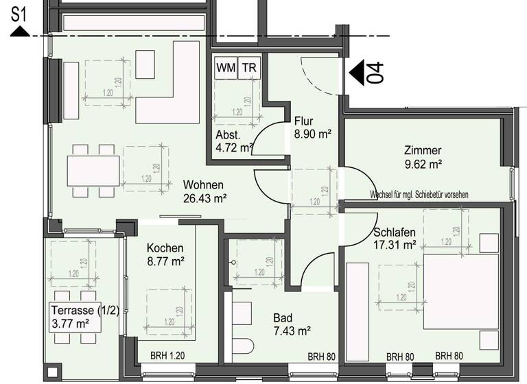 Wohnung zum Kauf provisionsfrei 347.000 € 3 Zimmer 86,4 m² Möhlenkamp 9a-d Garrel 49681