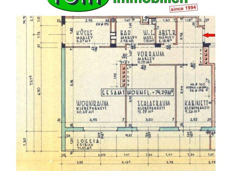 Wohnung zum Kauf 259.000 € 3 Zimmer 74,3 m² 2. Geschoss Wien 1220