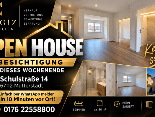Wohnung zum Kauf - Erstbezug 199.000 € 3 Zimmer 90 m² 1 Geschosse frei ab sofort Schulstraße 14 Mutterstadt 67112