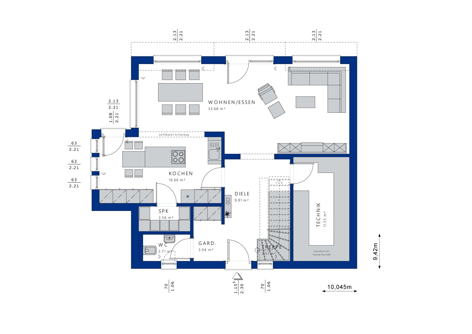 Einfamilienhaus zum Kauf 679.869 € 4 Zimmer 157,8 m²<br/>Wohnfläche 400 m²<br/>Grundstück Everstenholz Oldenburg 26125