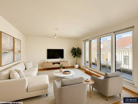 Wohnung zur Miete 1.309 € 2 Zimmer 60,8 m² 6. Geschoss Mollardgasse Wien,Mariahilf 1060