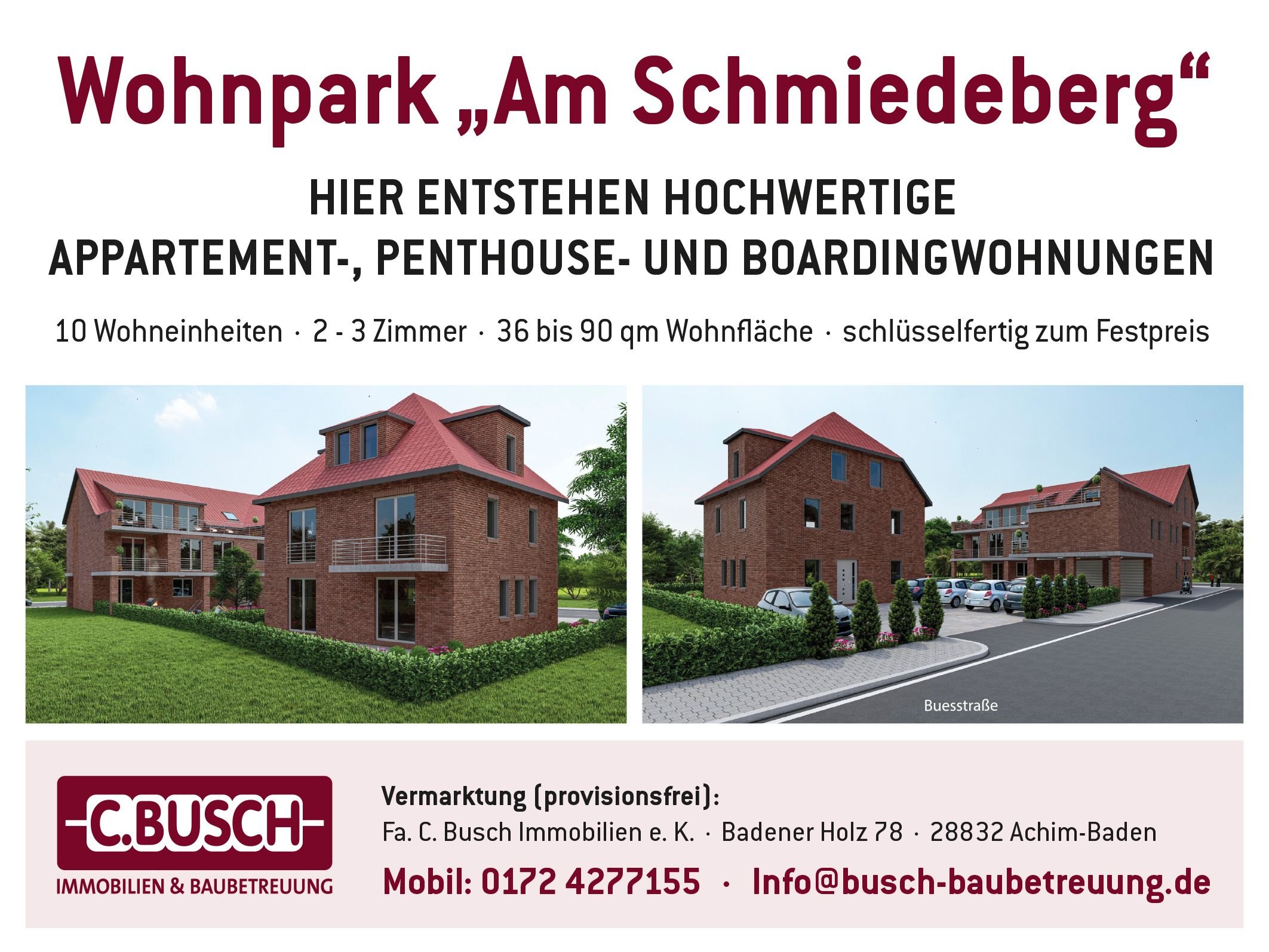 Wohnung zum Kauf 299.900 € 4 Zimmer 62 m²<br/>Wohnfläche 1.<br/>Geschoss ab sofort<br/>Verfügbarkeit Am Schmiedeberg 25 Achim Achim 28832