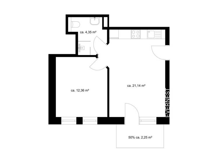 Wohnung zum Kauf - Erstbezug 189.000 € 2 Zimmer 40,1 m² Borssum/Hilmarsum Emden 26725