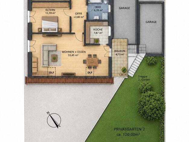 Wohnung zum Kauf provisionsfrei 359.000 € 4 Zimmer 101 m² 1. Geschoss Germersheim Germersheim 76726