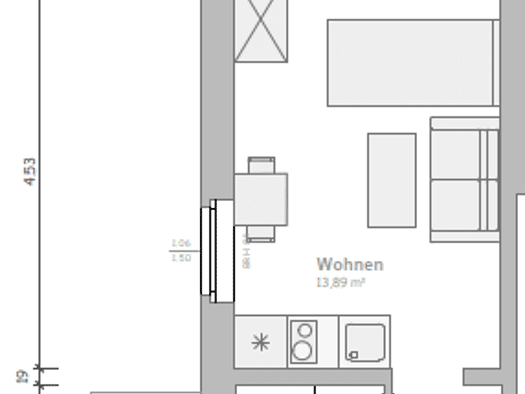 Wohnung zur Miete 195 € 1 Zimmer 19,6 m² frei ab 01.10.2026 Bad Kösen Naumburg (Saale) 06628
