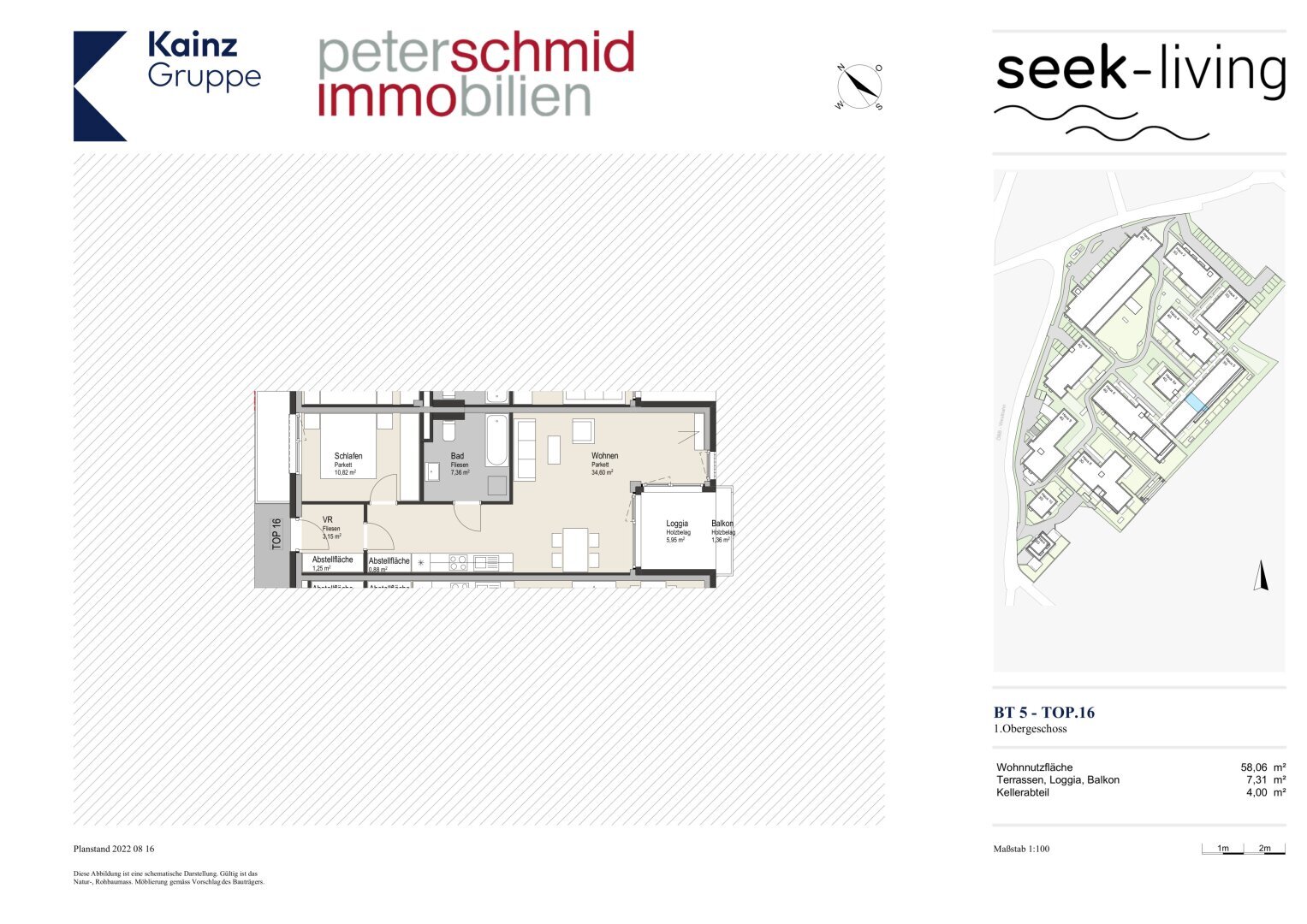 Wohnung zum Kauf 269.000 € 2 Zimmer 58,1 m²<br/>Wohnfläche 1.<br/>Geschoss Anton-Windhager-Straße Seekirchen am Wallersee 5201