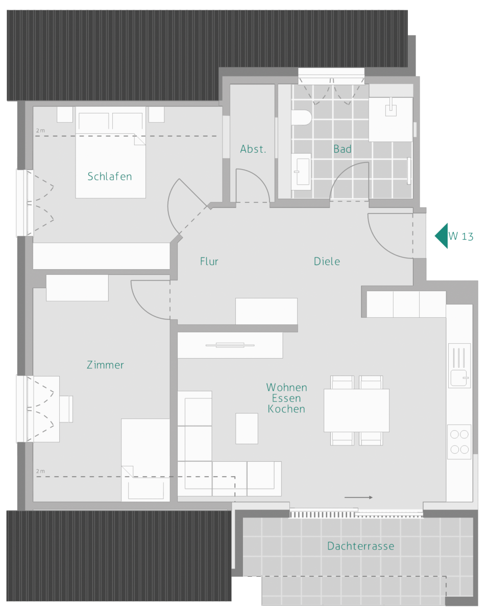 Wohnung zum Kauf provisionsfrei 596.000 € 3 Zimmer 80,2 m²<br/>Wohnfläche 2.<br/>Geschoss Uhlandstraße 10/1 Gärtringen Gärtringen 71116