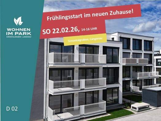 Wohnung zum Kauf - Neubau provisionsfrei 399.900 € 2 Zimmer 76,8 m² 1. Geschoss Am Simontalgraben 23 Langenau 89129