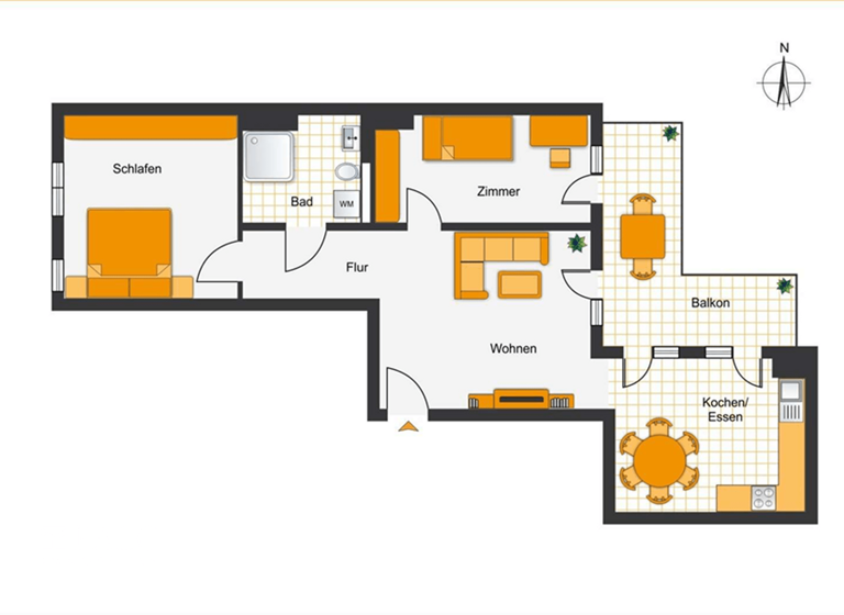 Wohnung zum Kauf 385.000 € 3 Zimmer 75 m²<br/>Wohnfläche 4.<br/>Geschoss St Leonhard Nürnberg 90439