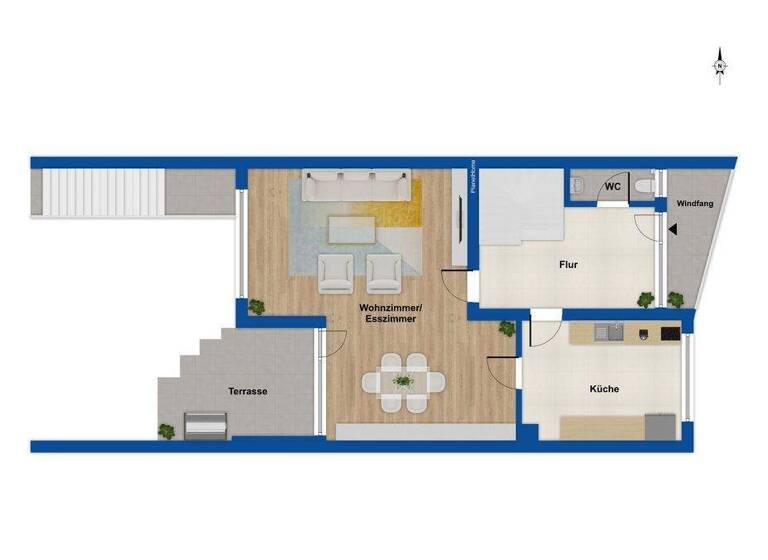 Reihenmittelhaus zum Kauf 249.000 € 5 Zimmer 120 m² 289 m² Grundstück Bustedt Bünde 32257