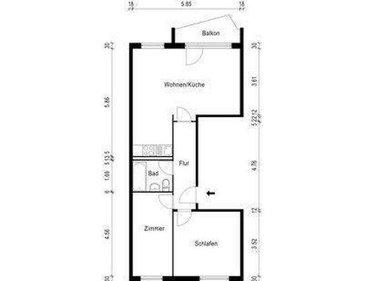 Wohnung zur Miete 492 € 3 Zimmer 61 m² 1. Geschoss frei ab 08.03.2026 Julius-Leber-Ring 69 Roter Berg Erfurt 99087